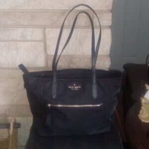 Kate Spade New York Chelsea Nylon Large Tote Satchel Tote Bag Shoulder Bag Black